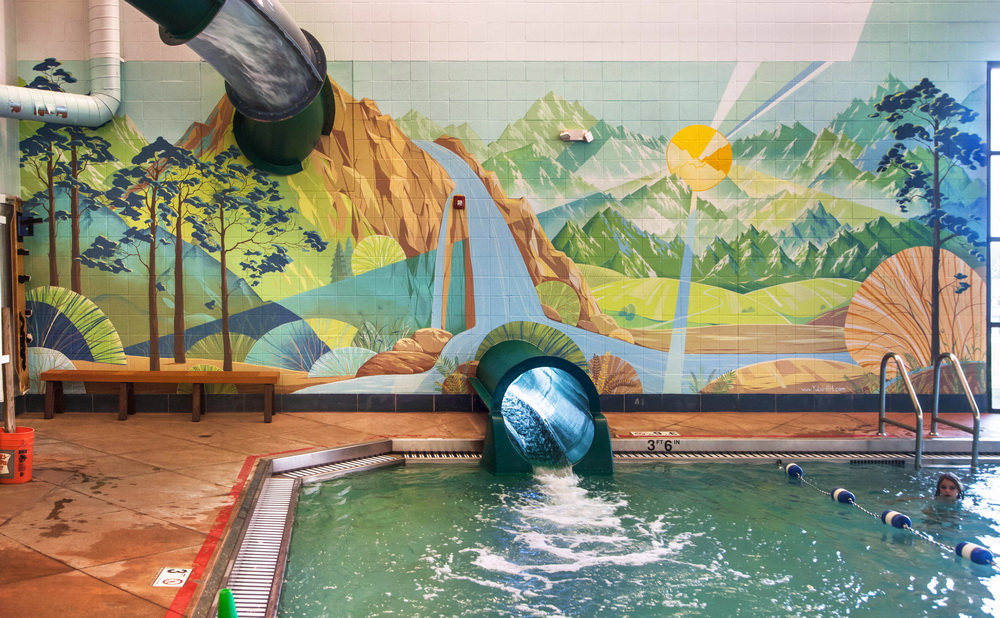 Interior_Mural_Lakewood_Link_Recreation_Center_Swimming_pool_wall_art_Yulia_Avgustinovich_Denver_Muralist_Public_Art