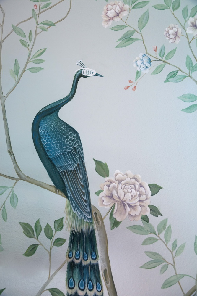 The Creation of Nursery Mural in Chinoiserie Style 