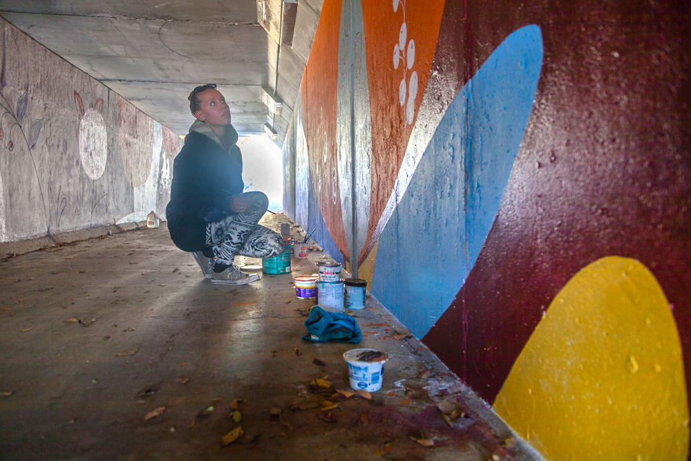 Underpass_Tunnel_Mural_Painting_Longmont_Colorado_Art_Yulia_Avgustinovich_Denver_Muralist