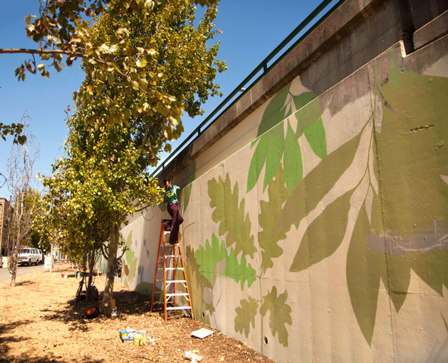Outdoor Wall Art In Oakland California Native Birds Plants Of - Outdoor Wall Art Painting