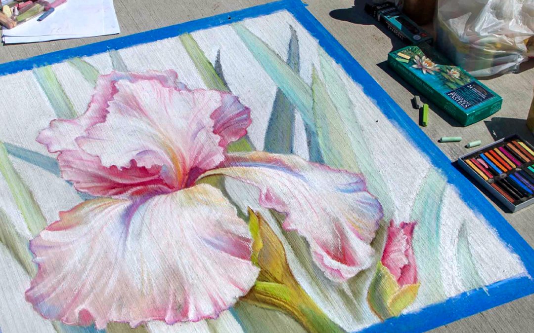 Sidewalk Chalk Art for the 7/20 Memorial Foundation Fundraiser in Aurora, CO