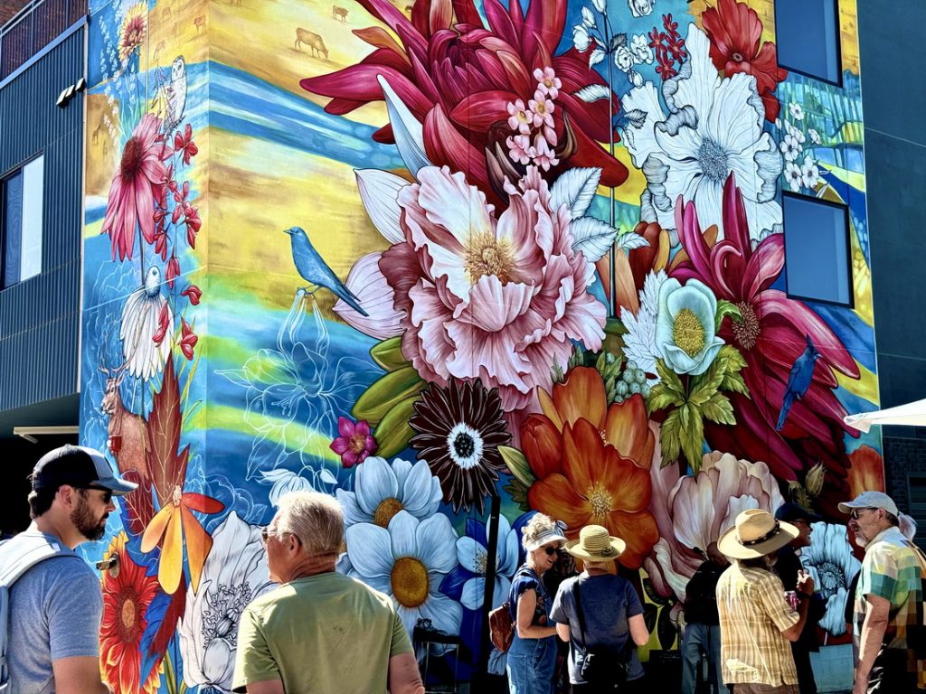 Mural unveiling celebration at Space to Create in Ridgway, Colorado